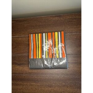 Celebrate Halloween Striped Orange Black Yellow Paper Napkins Lot of 2 Packs New